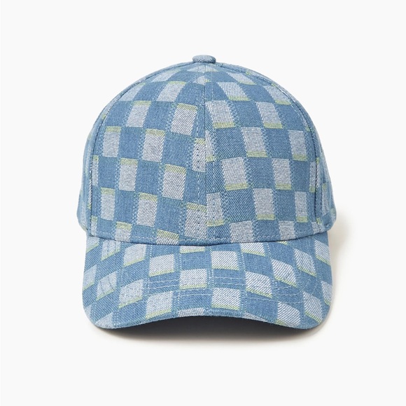 NWOT Checkerboard Pattern Baseball Cap - Picture 3 of 5